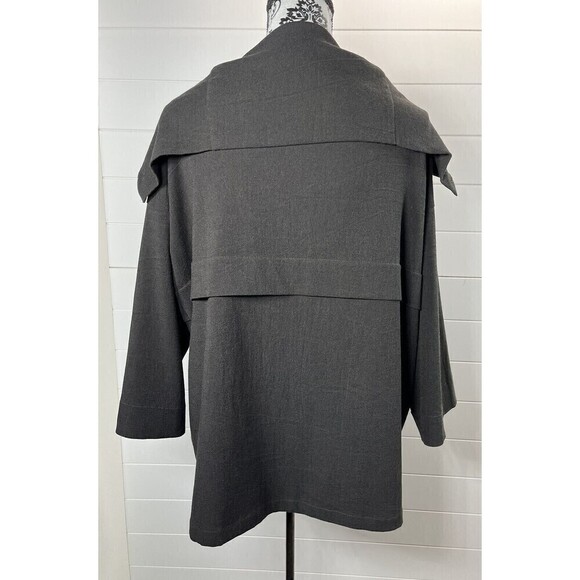 VTG Cannisse Jacket Minimalist Pockets Black Artsy Boho Womens M Lagenlook - Picture 7 of 10